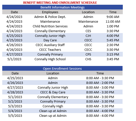 2024-2025 Plan Year | Connally ISD